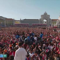 Feestende Congolezen in Portugal 